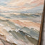 Cream and Blue Gray Hand-Painted Oil Painting, Rolling Coastal Waves #B4FLTKB2