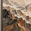 Beige and Charcoal Hand-Painted 3D Textured Oil Painting, Mountain Ridges in Mist #QUDVWPH3