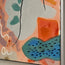 Sage and Peach Hand-Painted Oil Painting, Botanical Abstract #3X3L14J2