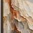 Cream and Gray Hand-Painted 3D Textured Oil Painting, Diagonal Abstract Escarpment #46H337UB