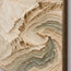 Cream and Sage Hand-Painted 3D Textured Oil Painting, Curling Contour Relief #C9QZSV3G