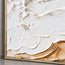 Ivory Sand Hand-Painted 3D Textured Oil Painting, Diagonal Strata Wall Art #VI3X6SLT