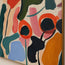 Multicolor Hand-Painted Oil Painting, Organic Botanical Abstract #E0BD42T9