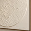 Ivory Hand-Painted 3D Textured Oil Painting, Textured Circle Abstract #GFK55X3M