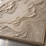 Beige Hand-Painted 3D Textured Oil Painting, Rough Layers and Combed Curves Abstract #IK9DA1WL