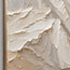 Ivory Hand-Painted 3D Textured Oil Painting, Minimal Mountain Peaks #SUBDFZDI
