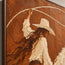 Brown and Ivory Hand-Painted Oil Painting, Cowgirl with Lasso on White Horse #2F4THA0A