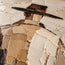 Earth-Tone Hand-Painted Oil Painting, Two Figures in Wide-Brim Hats #AROVDTOR