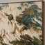 Cream and Deep Green Hand-Painted Oil Painting, Organic Abstract Forms #R1E3GSYK