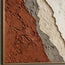 Ivory and Rust Hand-Painted 3D Textured Oil Painting, Diagonal Layered Abstract #6XM3ALEN