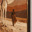 Earth-Tone Hand-Painted Oil Painting, Tall White Horse and Cowboy #SSW3XYPZ