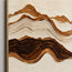 Cream & Brown Hand-Painted 3D Textured Oil Painting, Panoramic Mountain Landscape Wall Art #L7N7S073