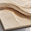 Beige Hand-Painted 3D Textured Oil Painting, Flowing Layered Bands Abstract Wall Art #91IV6MQ0