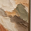 Cream and Terracotta Hand-Painted 3D Textured Oil Painting, Broad Organic Bands #LT43B3PW