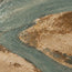 Sand and Sage Hand-Painted Oil Painting, Winding River Viewed from Above #W2T3V88Z