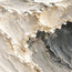 Ivory and Gray Hand-Painted 3D Textured Oil Painting, Curling Ocean Wave #1B9DGWWU