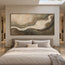Earth-Tone Hand-Painted 3D Textured Oil Painting, Sweeping Contours #836LKFE2