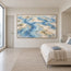 Blue Hand-Painted Oil Painting, Winding Channels and Pale Banks #B0XLQNVH