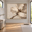 Cream Hand-Painted Floral Painting, Close-Cropped Open Bloom #IZWD2YH6