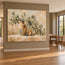 Beige Cream Hand-Painted Oil Painting, Olive Branch and Ochre Vase Still Life #S1874KPC