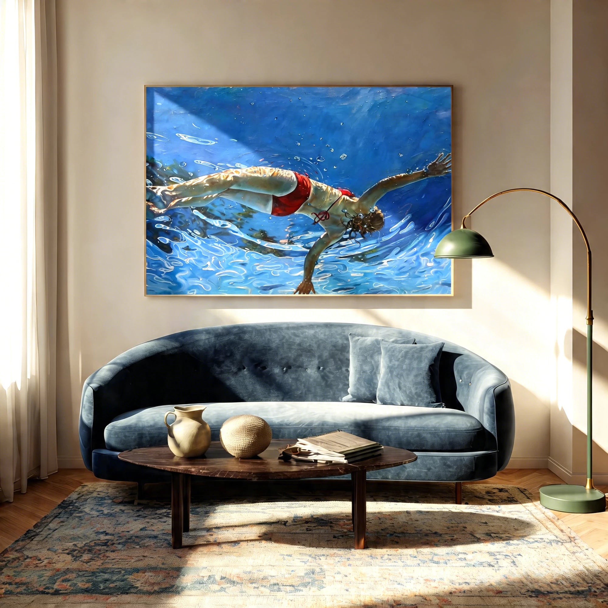 Coastal Red Bikini Canvas Art #AB328
