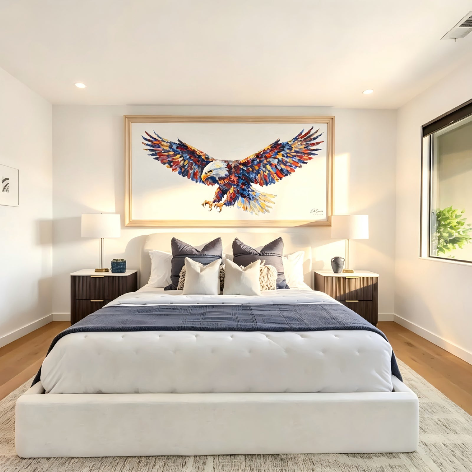 AEVART Custom Bald Eagle Oil Painting on Canvas — Ash Fall