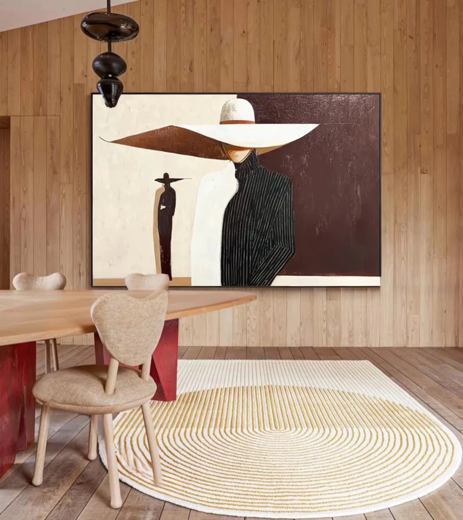 Wide Brim Hat Duo Art #AB131