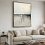 Ivory and Black Textured Abstract Wall Art for Modern Living Room #J3CQTDHF