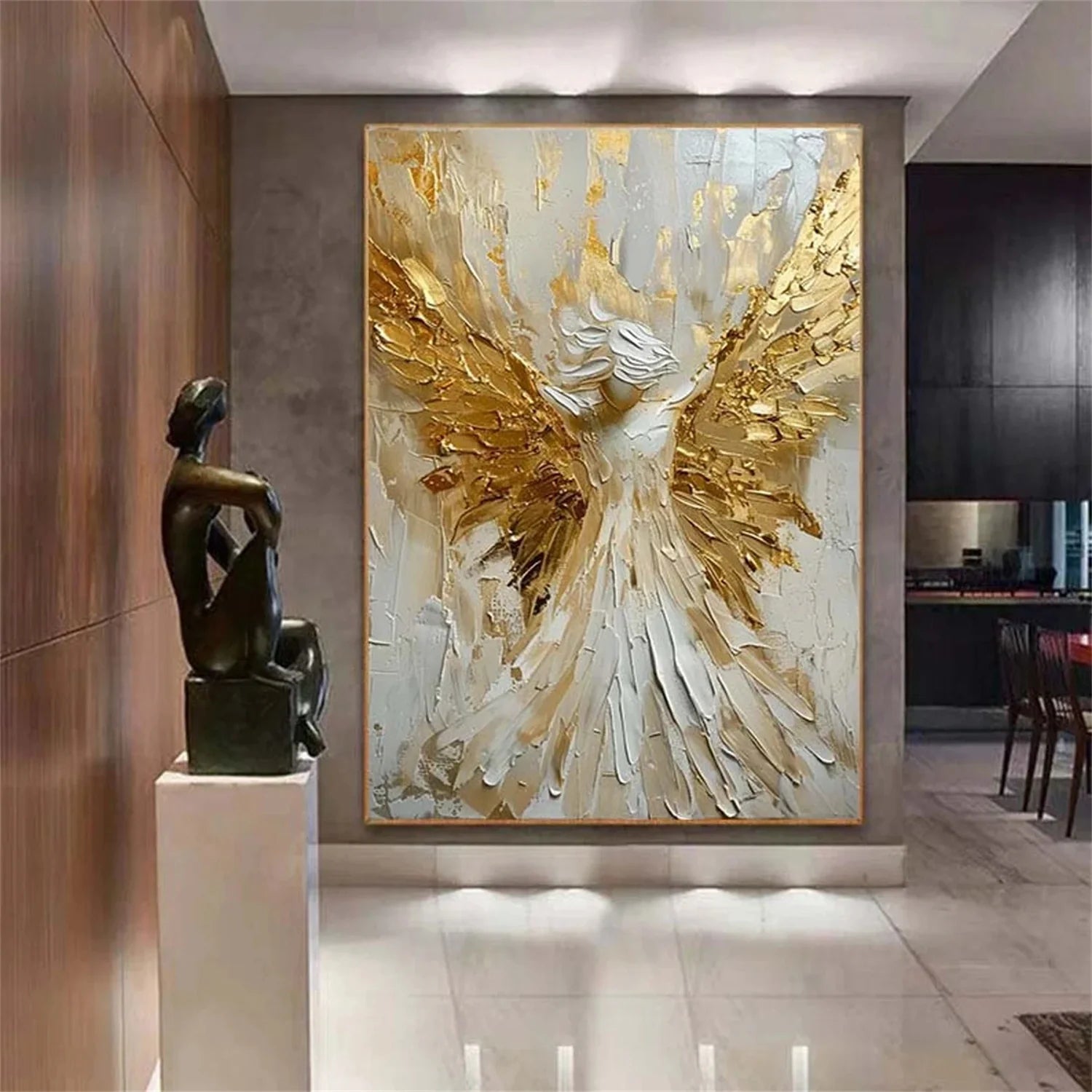 Abstract Angel Wing Textured Painting #AB019