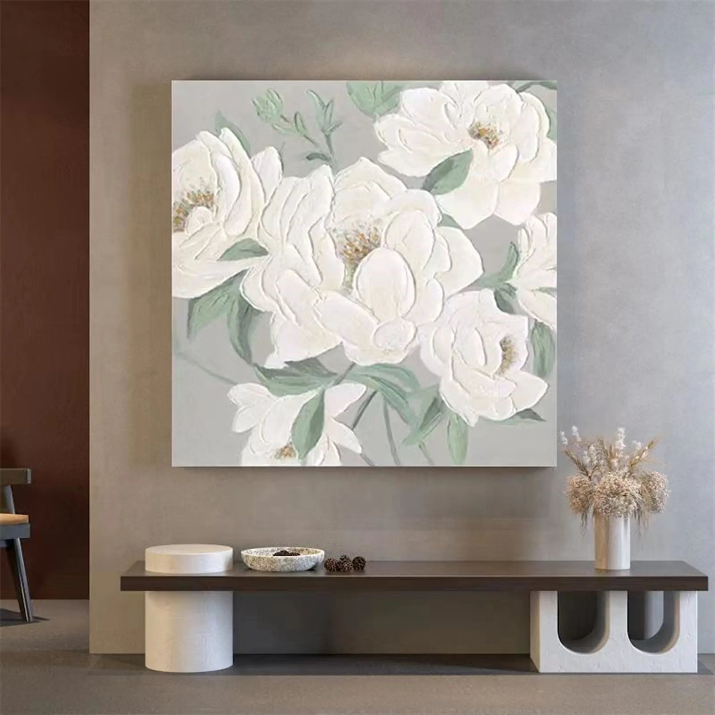 Flower & Tree Abstract Textured Wall Art #FT016
