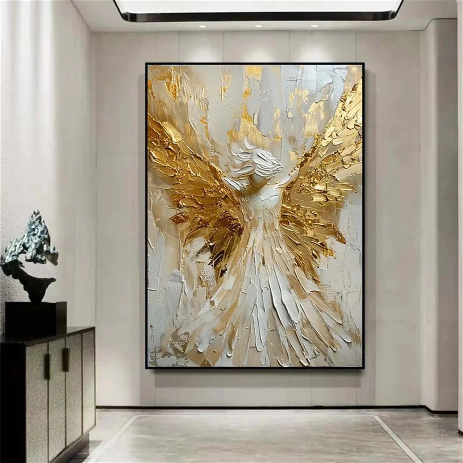Abstract Angel Wing Textured Painting #AB019