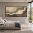 Earth-Tone Hand-Painted 3D Textured Oil Painting, Sweeping Contours #836LKFE2