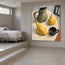 Yellow Hand-Painted Oil Painting, Two Pears with a Green Pitcher #O1ILENI2