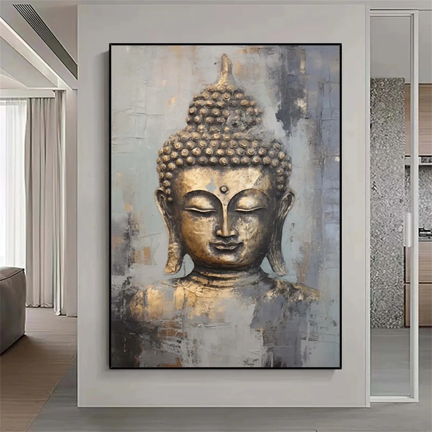 Abstract Buddha Portrait Painting #AB021
