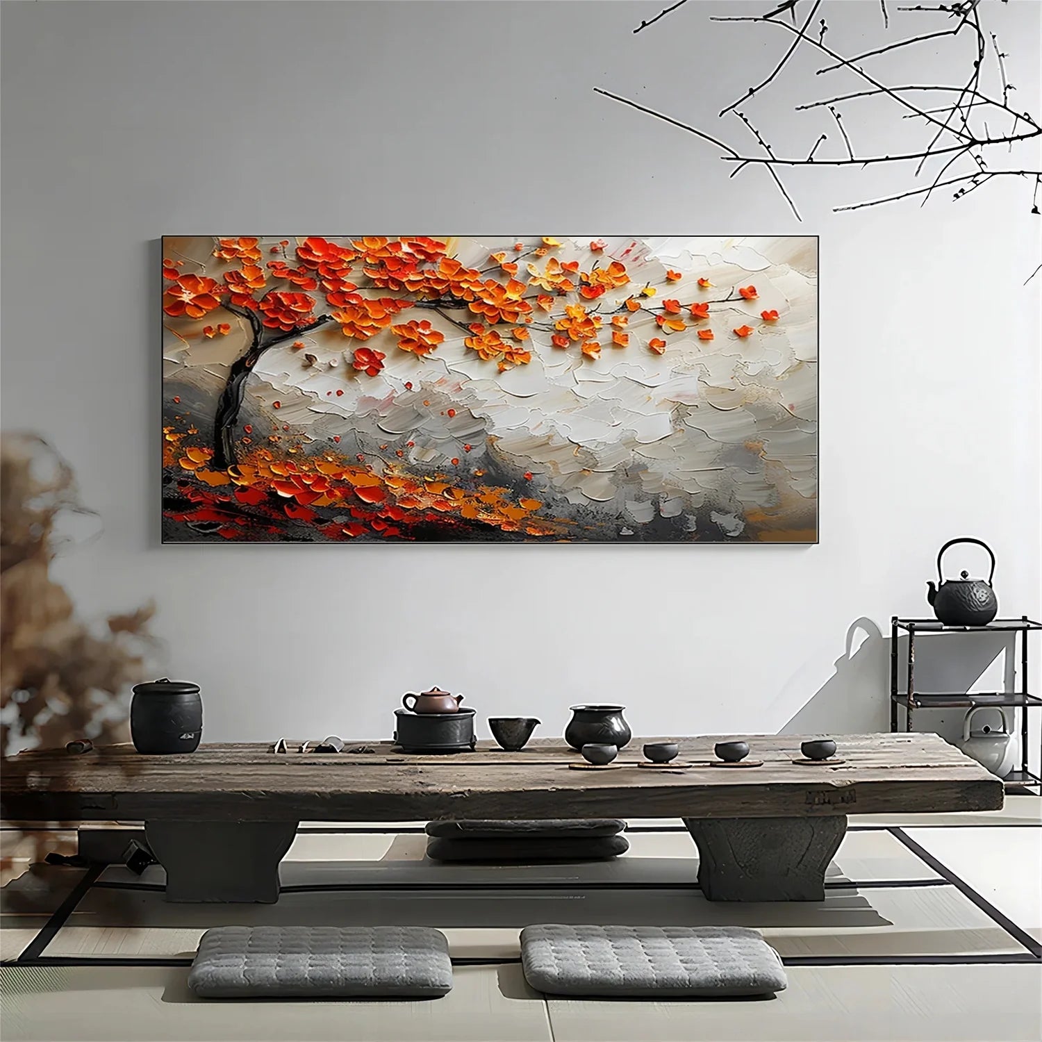 Flower & Tree Abstract Wall Art #FT086