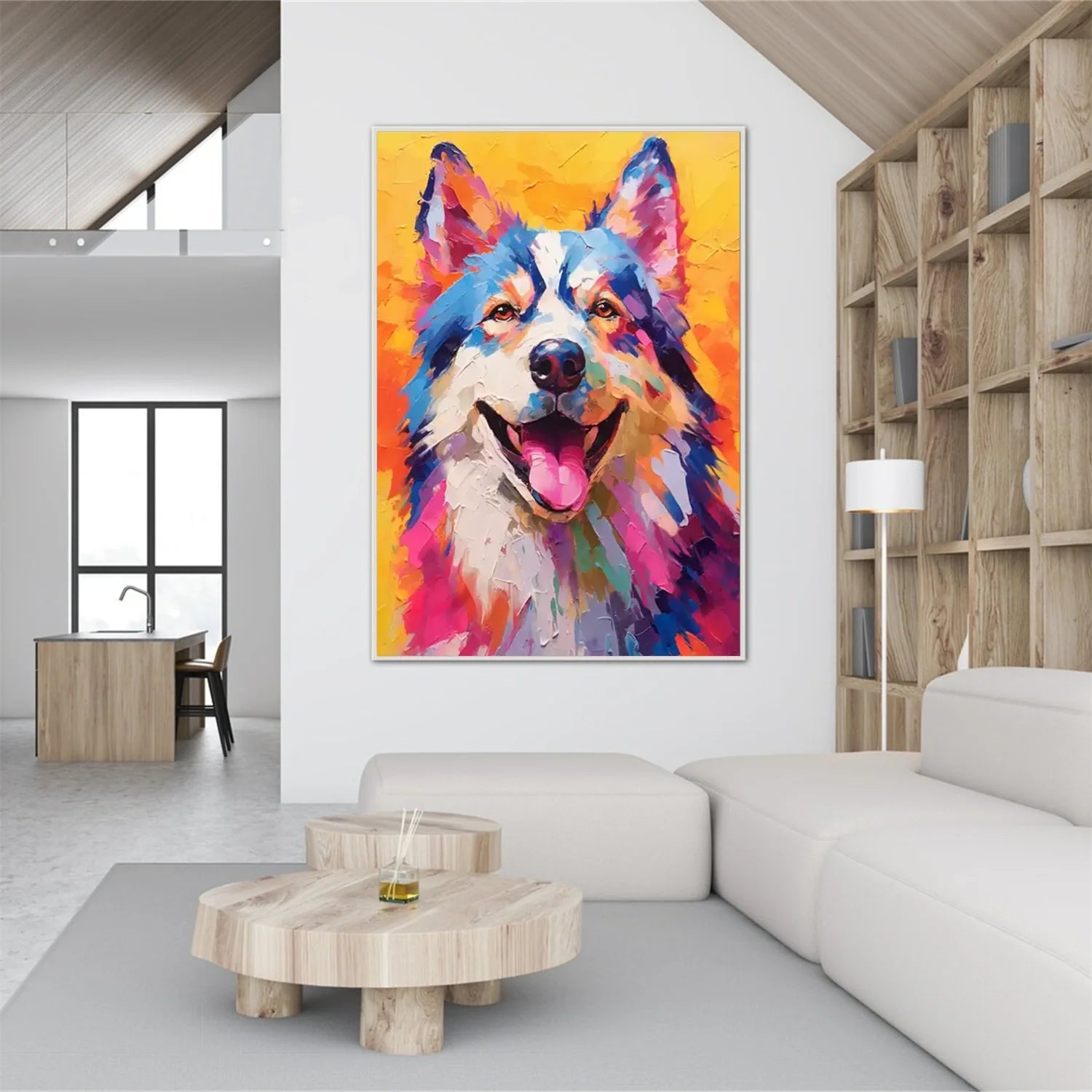 Abstract Animal Dog Wall Art #AM112