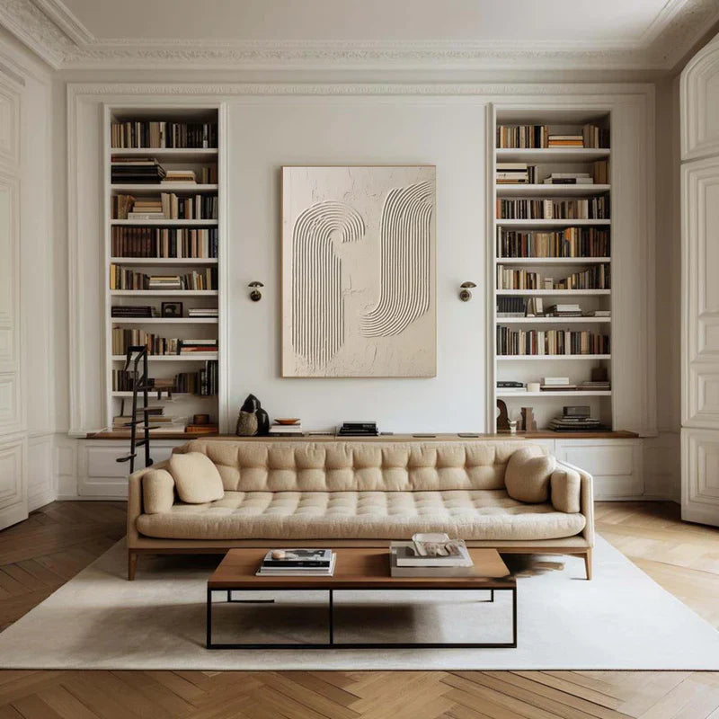 Neutral Beige 3D Textured Abstract Painting #MD149