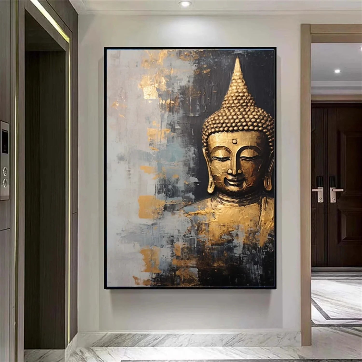 Abstract Buddha Portrait Painting #AB022