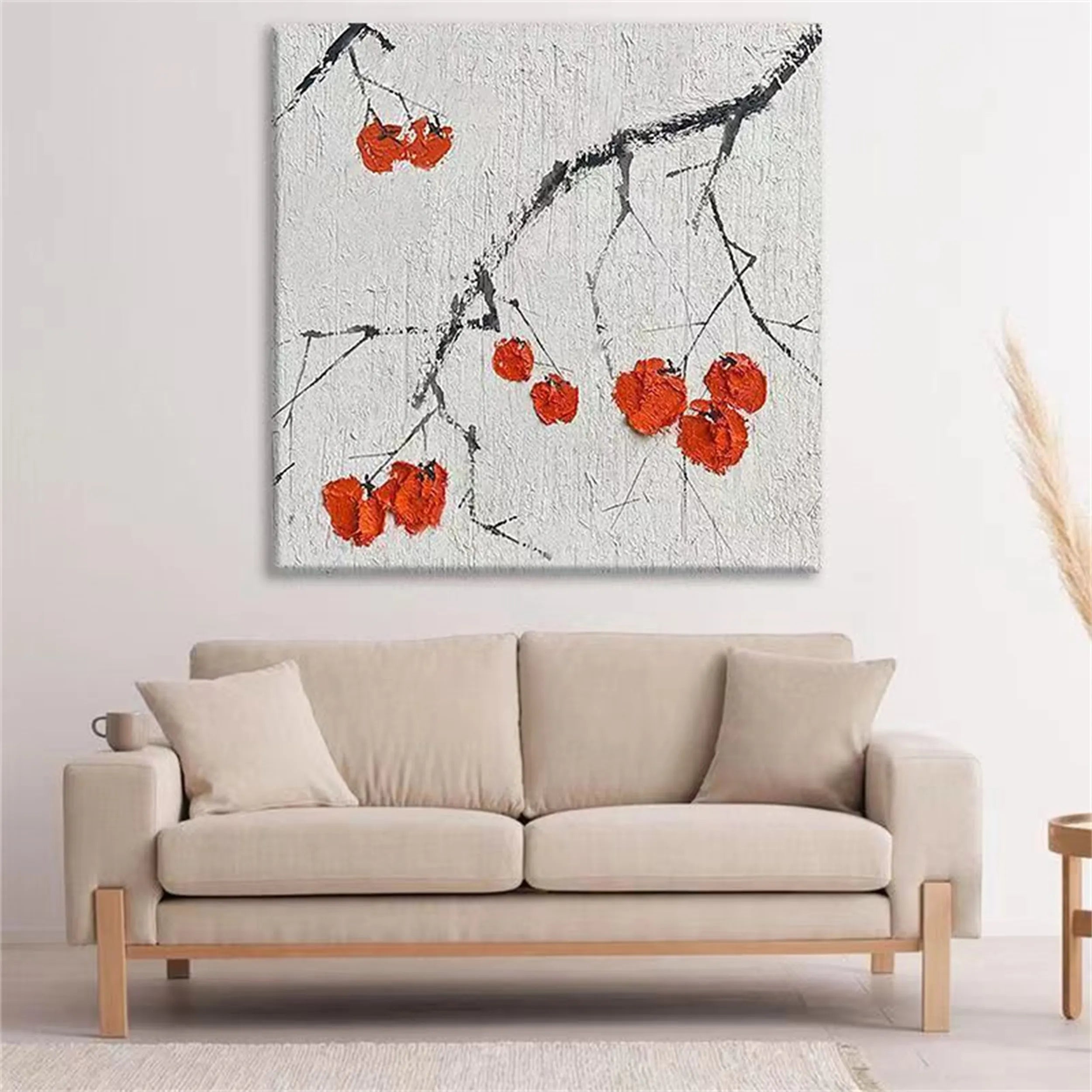 Flower & Tree Abstract Textured Wall Art #FT019