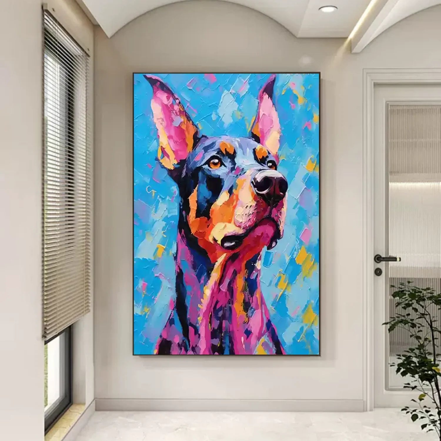 Abstract Animal Dog Wall Art #AM117
