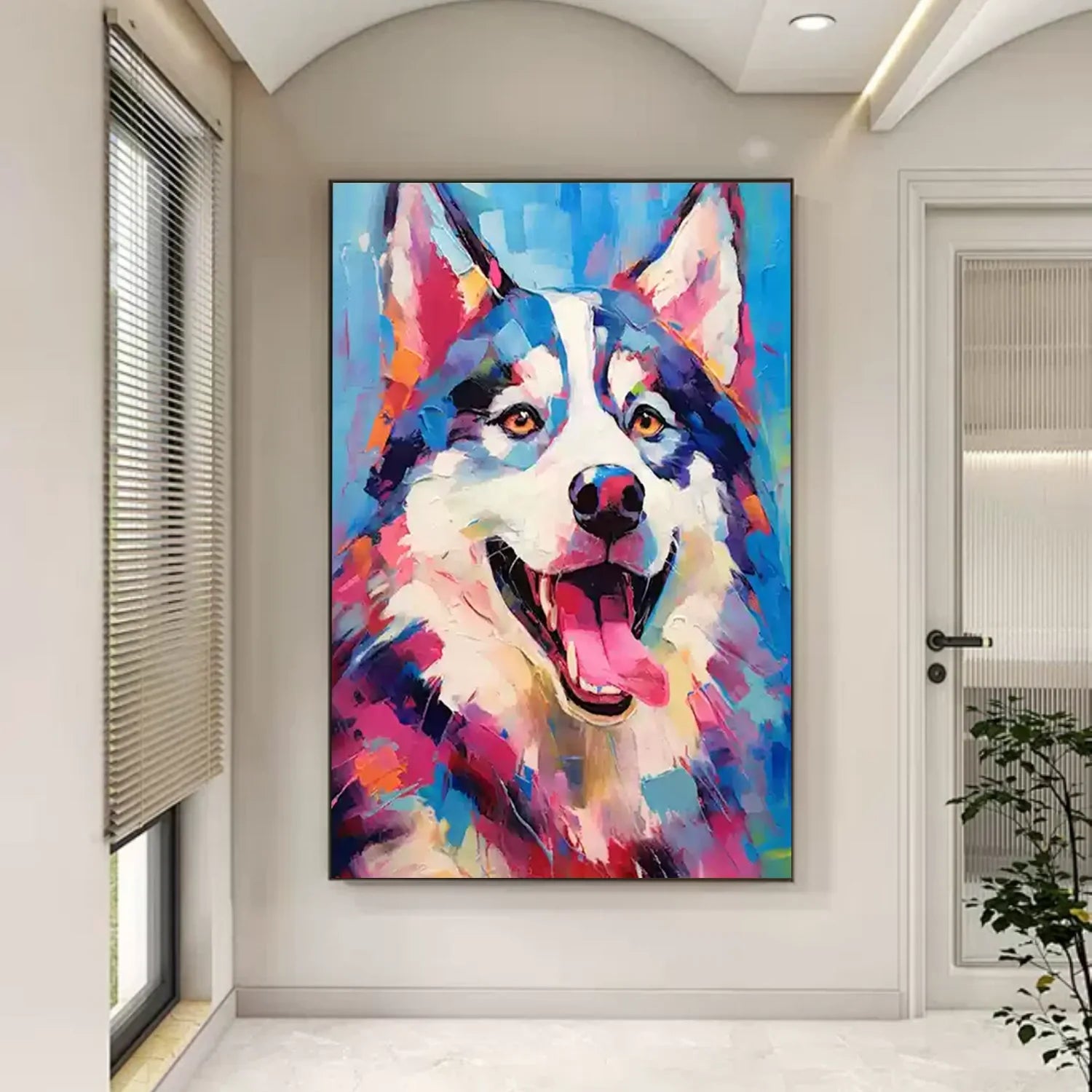 Abstract Animal Dog Wall Art #AM115
