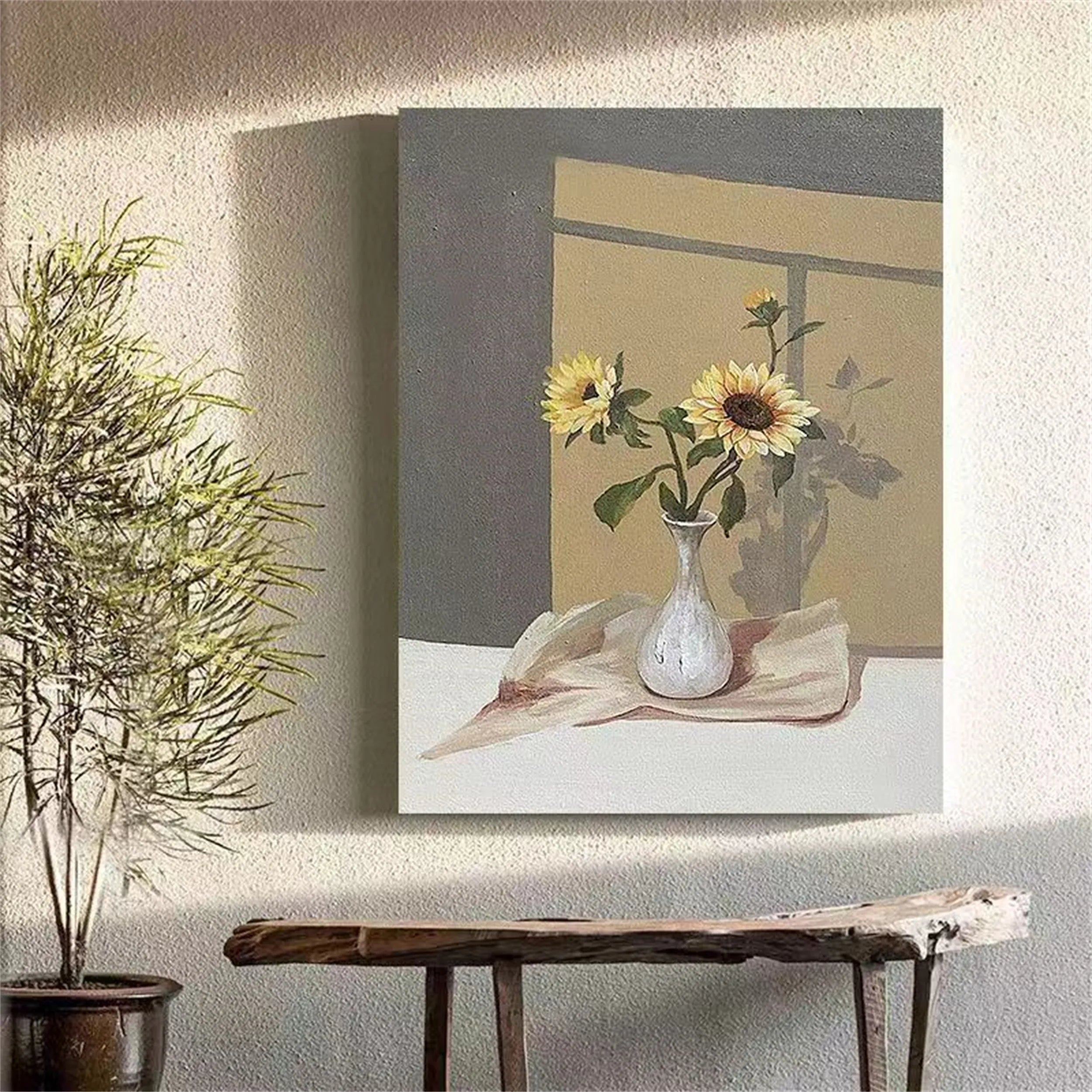 Colorful Flower & Tree Abstract  Wall Art #FT020