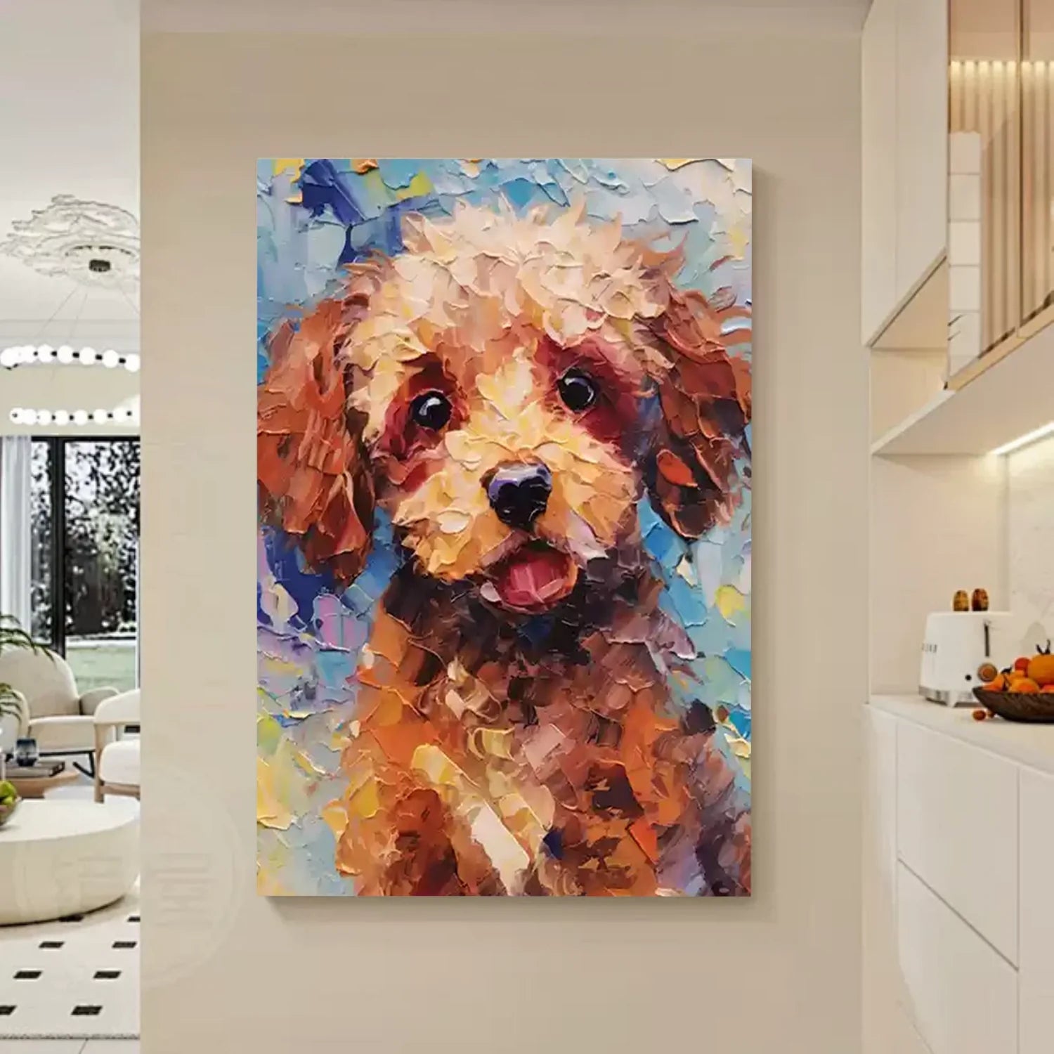 Abstract Animal Dog Wall Art #AM116