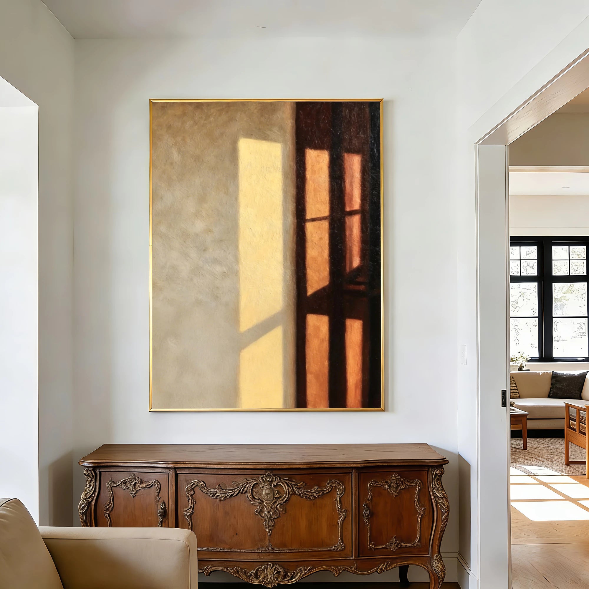 Warm Neutral Tone Minimalist Wall Art #MZ214
