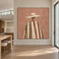 Terracotta & Cream Hand-Painted Oil Painting, Figure in a Wide-Brim Hat #XZPZ1PR7
