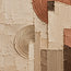 Cream Terracotta Hand-Painted 3D Textured Painting, Offset Arcs #MTMZSI67