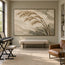Beige Hand-Painted Grass Painting, Three Sweeping Seed Plumes #4BBZJSD7