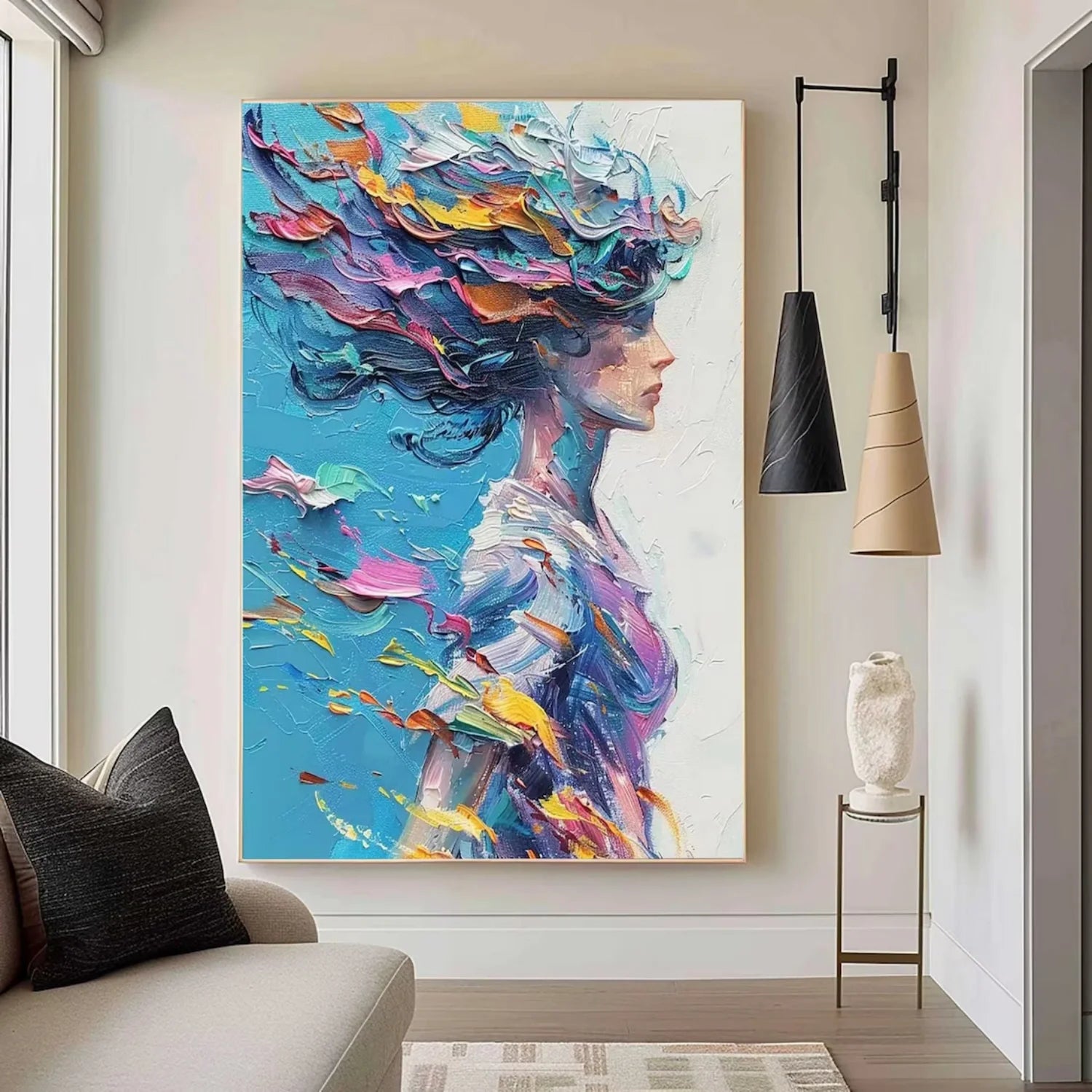 Abstract Portrait Colorful Painting #AB008