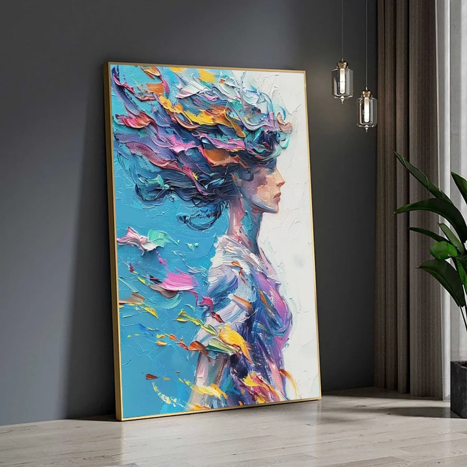 Abstract Portrait Colorful Painting #AB008