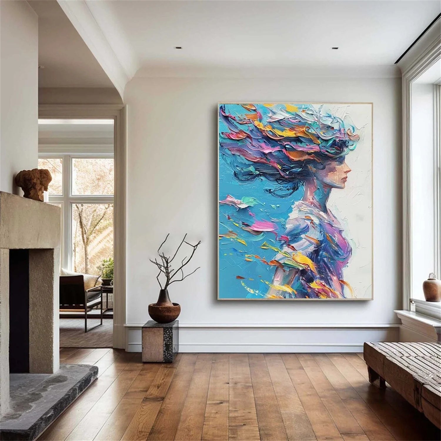 Abstract Portrait Colorful Painting #AB008